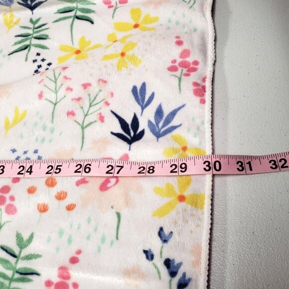 Cloud Island Floral Pink Baby Blanket Wildflowers 30x39 Sherpa - Picture 6 of 7